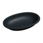 Omnires Shell M+ umywalka 54x34 cm owalna podblatowa black lava mat SHELL540UPBLV