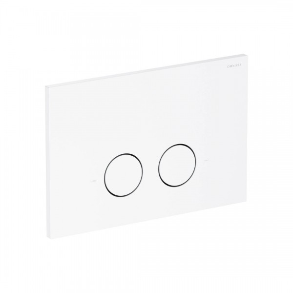 Omnires Steel-R45 przycisk spłukujący do WC biały mat ST45PS1WM