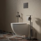 Omnires Steel-R45 przycisk spłukujący do WC grafit szczotkowany ST45PS1GR