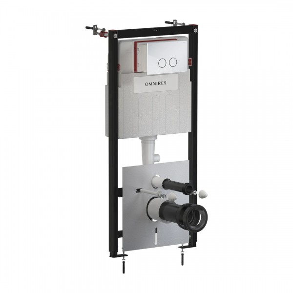 Omnires Flush Set Strongframe 3w1 stelaż podtynkowy do WC przycisk spłukujący chrom połysk STFWC1R45-RCR