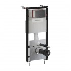 Omnires Flush Set Strongframe 3w1 stelaż podtynkowy do WC przycisk spłukujący grafit szczotkowany STFWC1R45-RGR