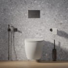 Omnires Flush Set Strongframe 3w1 stelaż podtynkowy do WC przycisk spłukujący antracyt szczotkowany STFWC1R45-RAT