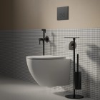 Omnires Flush Set Strongframe 3w1 stelaż podtynkowy do WC przycisk spłukujący czarny mat STFWC1R45-RBLM