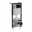 Omnires Flush Set Strongframe 3w1 stelaż podtynkowy do WC przycisk spłukujący czarny mat STFWC1R45-RBLM