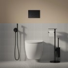 Omnires Flush Set Strongframe 3w1 stelaż podtynkowy do WC przycisk spłukujący czarny półmat STFWC1R45-RBL