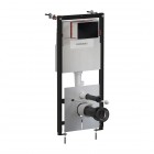 Omnires Flush Set Strongframe 3w1 stelaż podtynkowy do WC przycisk spłukujący czarny półmat STFWC1R45-RBL