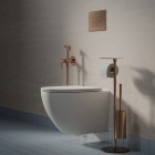 Omnires Flush Set Strongframe 3w1 stelaż podtynkowy do WC przycisk spłukujący miedź szczotkowana STFWC1R45-RCPB