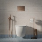 Omnires Flush Set Strongframe 3w1 stelaż podtynkowy do WC przycisk spłukujący miedź szczotkowana STFWC1R45-RCPB