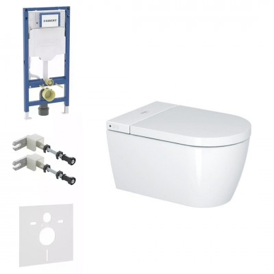 Geberit Duofix SensoWash Starck f Lite zestaw WC podtynkowy 5w1 toaleta myjąca wisząca biała 77678