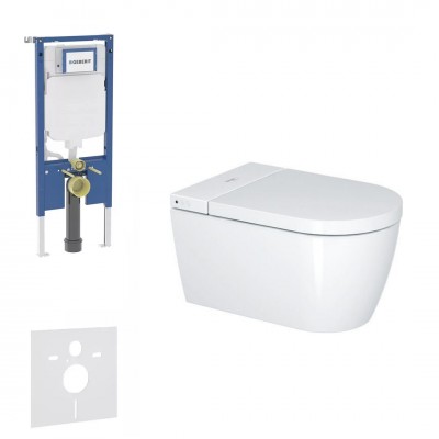 Geberit Duofix Slim SensoWash Starck f Lite zestaw WC podtynkowy 5w1 toaleta myjąca wisząca biała 77680