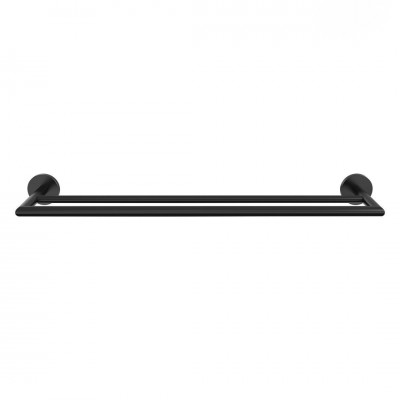 Oltens Gulfoss wieszak na ręcznik 60 cm podwójny czarny mat 80102300