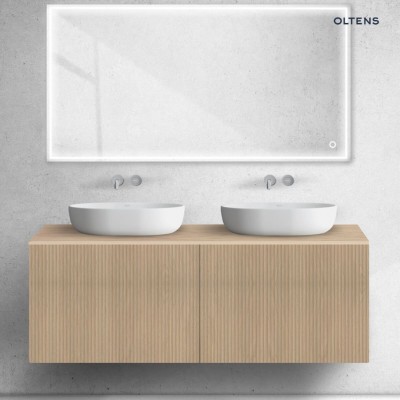 Oltens Lun szafka 140 cm podumywalkowa wisząca ryflowana dąb 60039060