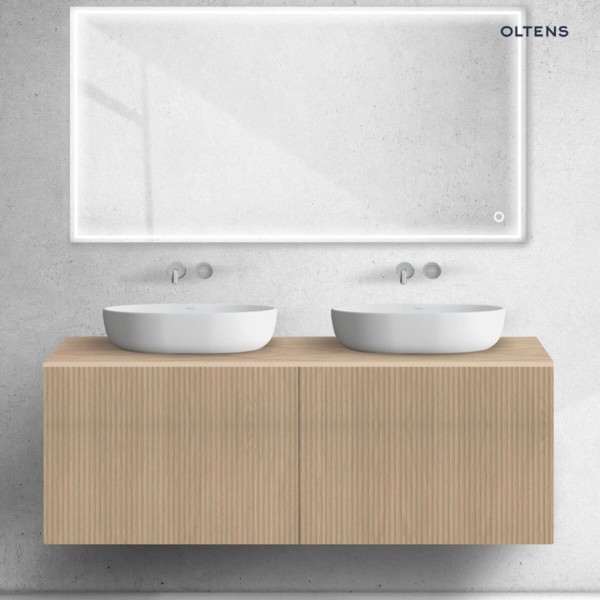 Oltens Lun szafka 140 cm podumywalkowa wisząca ryflowana dąb 60039060