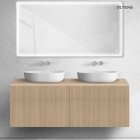 Oltens Lun szafka 140 cm podumywalkowa wisząca ryflowana dąb 60039060