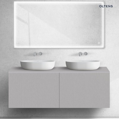 Oltens Lun szafka 140 cm podumywalkowa wisząca ryflowana kaszmir 60039900