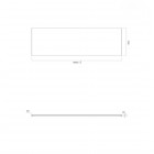 Oltens BordMag panel frontowy 180 cm do wanny biały 19007000