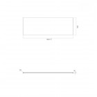 Oltens BordMag panel frontowy 160 cm do wanny czarny mat 19005300