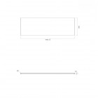 Oltens BordMag panel frontowy 170 cm do wanny czarny mat 19006300