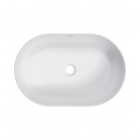 Deante Round umywalka 58x38 cm nablatowa owalna biały mat CGR_AU6S