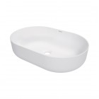 Deante Round umywalka 58x38 cm nablatowa owalna biały mat CGR_AU6S