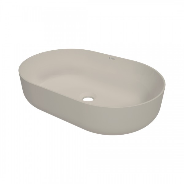 Deante Round umywalka 58x38 cm nablatowa owalna beżowa CGR_5U6S