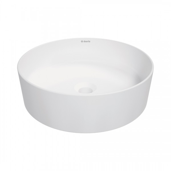 Deante Round umywalka okrągła 40 cm nablatowa biały mat CGR_AU4S