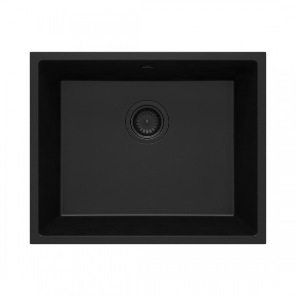 Deante Corda zlewozmywak granitowy 54x44 cm czarny mat ZQA N10C