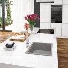 Deante Corda zlewozmywak granitowy 54x44 cm szary metalik ZQA S10C