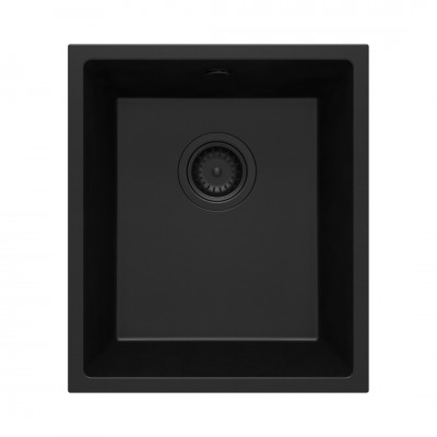 Deante Corda zlewozmywak granitowy 38x46 cm czarny mat ZQA N10B