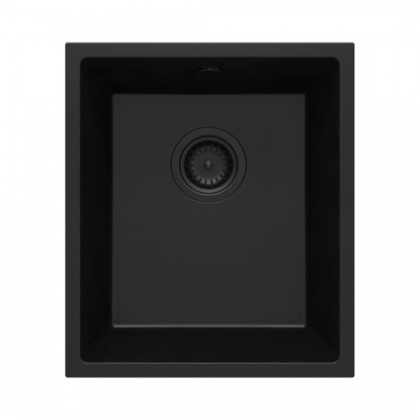 Deante Corda zlewozmywak granitowy 38x46 cm czarny mat ZQA N10B