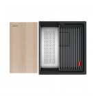 Franke Kanon KNG PRO 110-37 zlewozmywak 41x46 cm Fragranit+ z baterią Active Twist czarny mat 125.0749.685