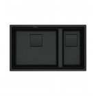 Franke Kanon KNG PRO 160-46-21 zlewozmywak 76x46 cm Fragranit+ z baterią Active L Twist czarny mat 125.0749.687