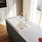 Franke Mythos MYK 611-100 zlewozmywak ceramiczny 100x51 cm komora z prawej kremowy 124.0749.509