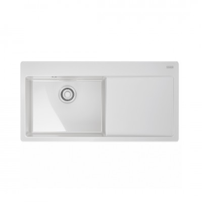 Franke MythosX MYK 611-100 zlewozmywak ceramiczny 100x51 cm komora z lewej biały polarny 124.0749.514