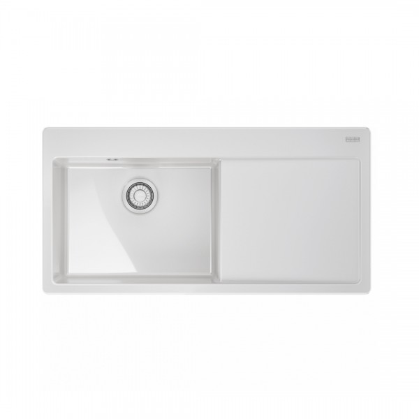 Franke MythosX MYK 611-100 zlewozmywak ceramiczny 100x51 cm komora z lewej biały polarny 124.0749.514