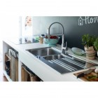 Franke Smart Glenda semi-pro bateria kuchenna stojąca z wyciąganą wylewką stal szlachetna 115.0747.475