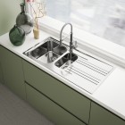 Franke Smart Glenda semi-pro bateria kuchenna stojąca z wyciąganą wylewką stal szlachetna 115.0747.475