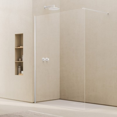 Ronal Easy 2.0 ścianka prysznicowa wolnostojąca Walk-in 80 cm biały mat D400800907