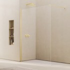 Ronal Easy 2.0 ścianka prysznicowa wolnostojąca Walk-in 80 cm złoto szczotkowane D400801307