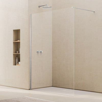 Ronal Easy 2.0 ścianka prysznicowa wolnostojąca Walk-in 80 cm nikiel szczotkowany D400802507