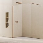Ronal Easy 2.0 ścianka prysznicowa wolnostojąca Walk-in 80 cm miedź szczotkowana D400802707