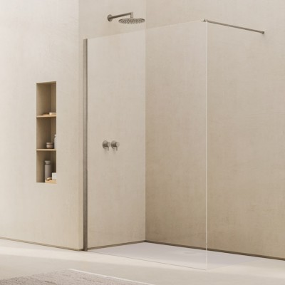 Ronal Easy 2.0 ścianka prysznicowa wolnostojąca Walk-in 80 cm brąz szczotkowany D400802807 Ronal Easy 2.0 ścianka prysznicowa wolnostojąca Walk-in 80 cm brąz szczotkowany D400802807