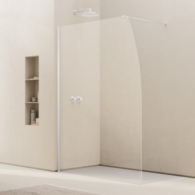 Ronal Easy 2.0 ścianka prysznicowa wolnostojąca Walk-in 90 cm biały mat D40S0900907 Ronal Easy 2.0 ścianka prysznicowa wolnostojąca Walk-in 90 cm biały mat D40S0900907