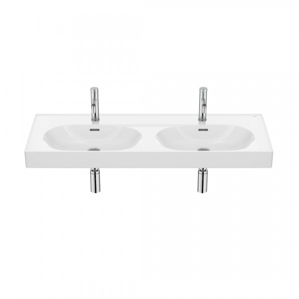 Roca Meridian umywalka 120x46 cm podwójna ścienna-meblowa owalna biała A327747000