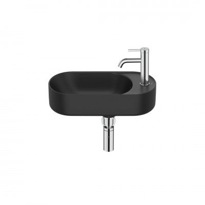 Roca Meridian Compacto umywalka 50x27,5 cm ścienna czarny mat A327740080