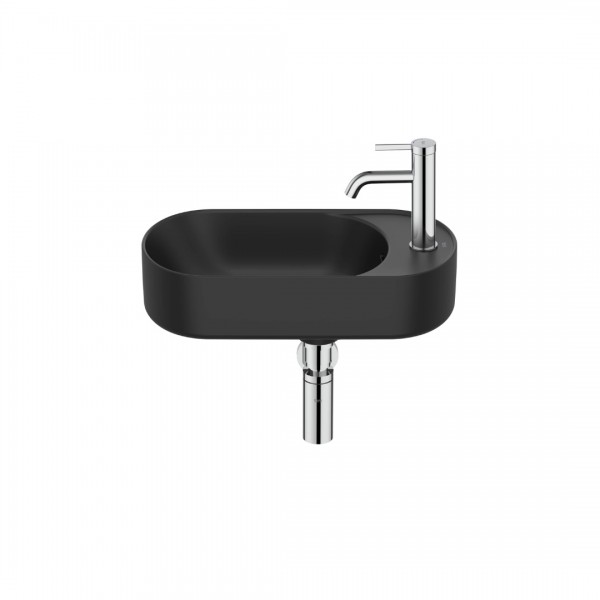 Roca Meridian Compacto umywalka 50x27,5 cm ścienna czarny mat A327740080