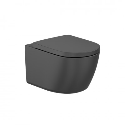 Roca Meridian miska WC wisząca Rimless Vortex czarny mat A346747080