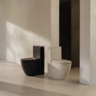 Roca Meridian miska WC do kompaktu Rimless Vortex przyścienna czarny mat A342747080