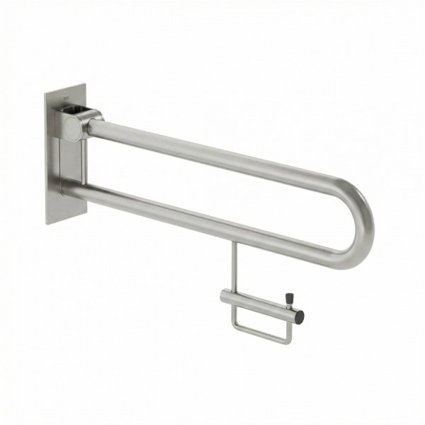 Roca Access Pro M1 poręcz uchylna 70 cm z uchwytem na papier stal nierdzewna matowa A817191C20