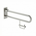Roca Access Pro M1 poręcz uchylna 70 cm z uchwytem na papier stal nierdzewna matowa A817191C20